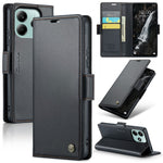 CASEME For Xiaomi Redmi Note 14 5G Leather Case  023 RFID Blocking 3 Card Slot Mobile Cover