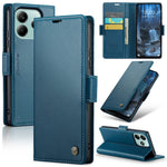 CASEME For Xiaomi Redmi Note 14 5G Leather Case  023 RFID Blocking 3 Card Slot Mobile Cover
