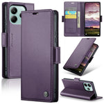 CASEME For Xiaomi Redmi Note 14 5G Leather Case  023 RFID Blocking 3 Card Slot Mobile Cover