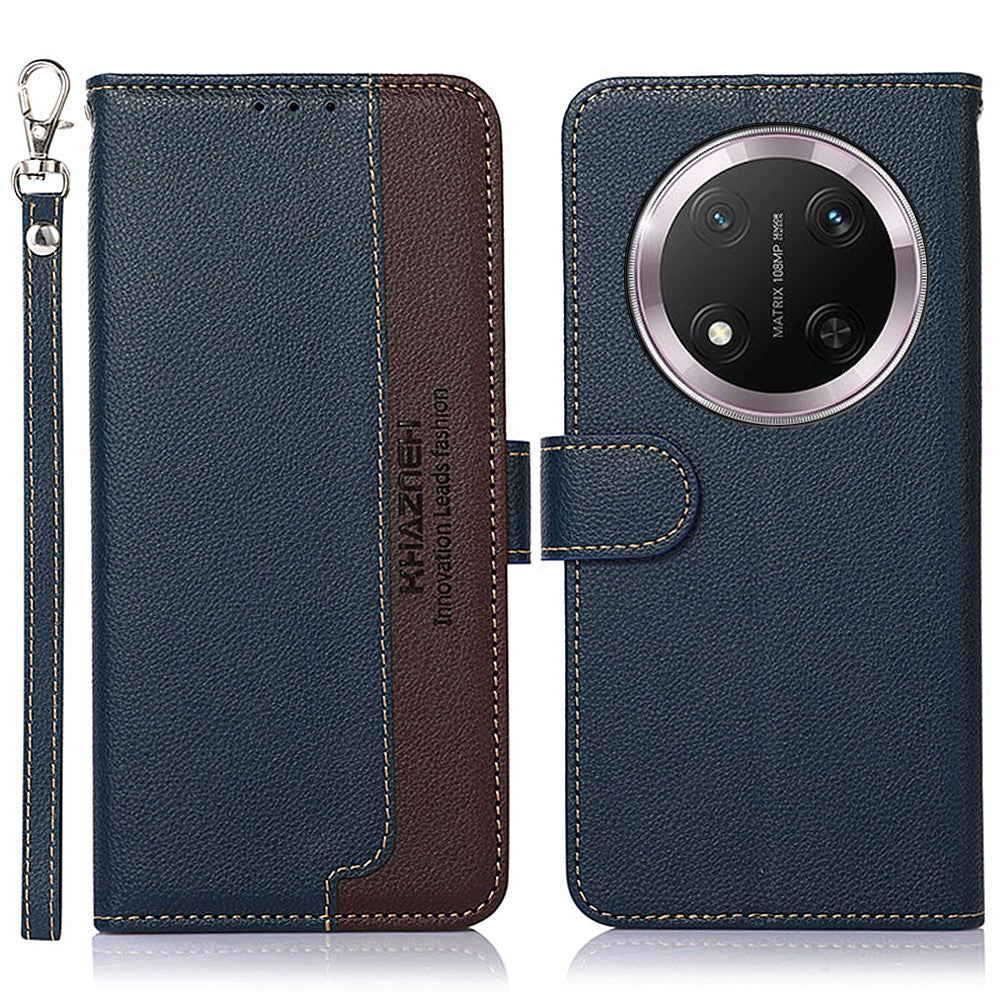 KHAZNEH For Honor Magic7 Lite 5G / X9c 5G / X60 Pro 5G Case RFID Blocking Wallet PU Leather Phone Cover