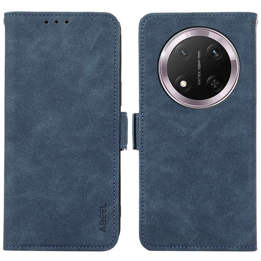 ABEEL For Honor Magic7 Lite 5G / X9c 5G / X60 Pro 5G Case PU Leather Folio Stand View RFID Blocking Phone Cover