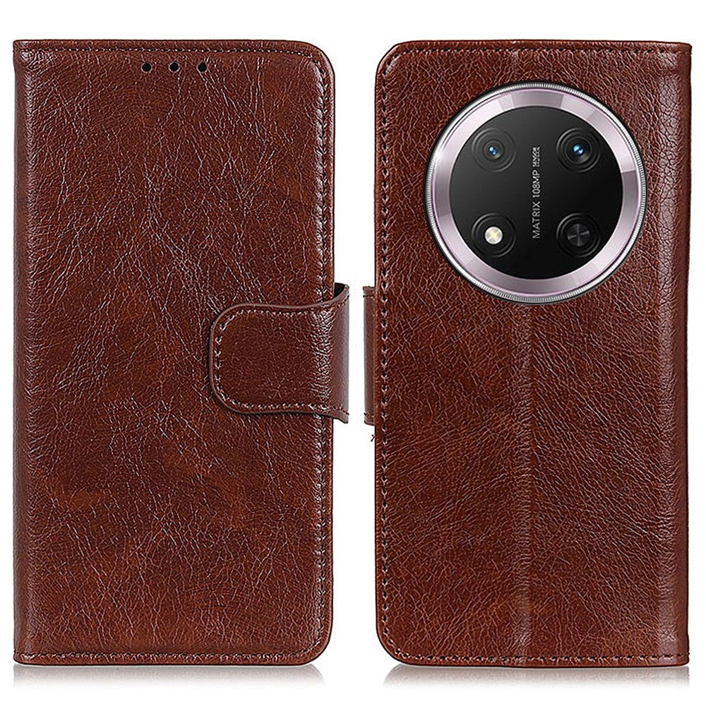 For Honor Magic7 Lite 5G / X9c 5G / X60 Pro 5G Case Nappa Texture Split Leather Wallet Phone Cover