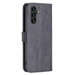 BINFEN COLOR til Samsung Galaxy A26 5G Telefonetuier Pung Stander Geometri Præget Lædercover