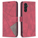 BINFEN COLOR til Samsung Galaxy A26 5G Telefonetuier Pung Stander Geometri Præget Lædercover