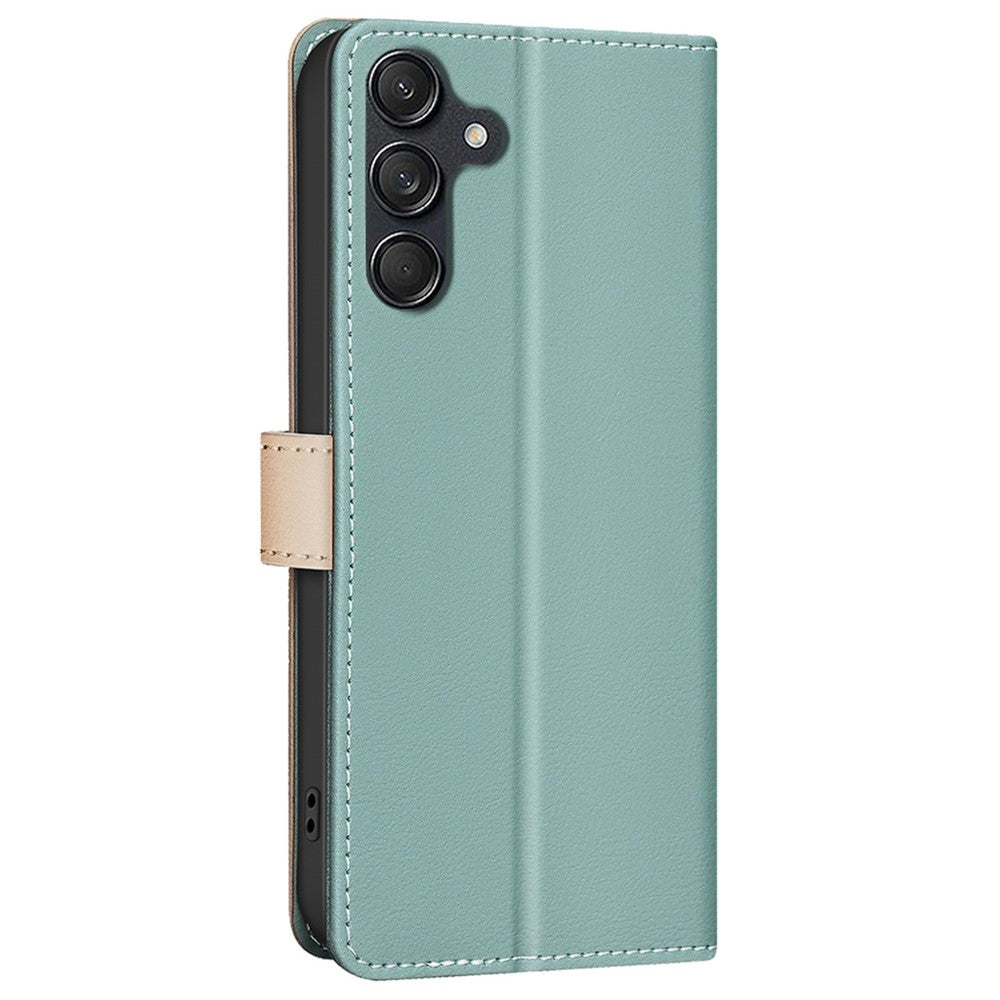 BINFEN COLOR BF33 for Samsung Galaxy A26 5G Leather Case Splicing Color RFID Blocking