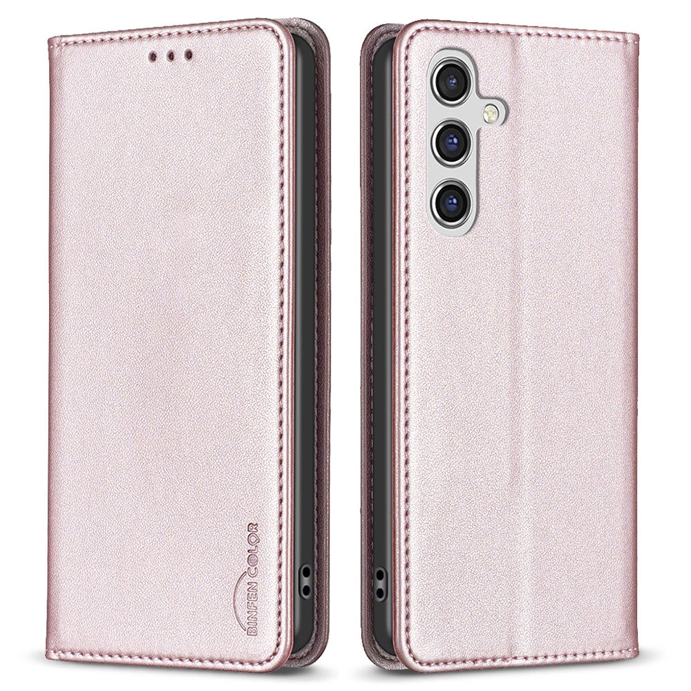BINFEN COLOR BF18 för Samsung Galaxy A26 5G läderfodral med korthållare och mobilskydd