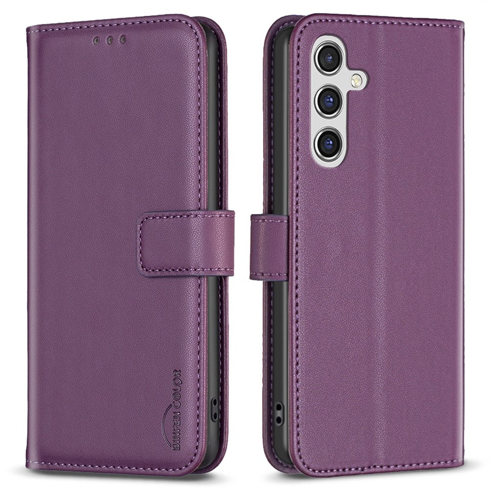 BINFEN COLOR BF17 til Samsung Galaxy A18 4G / A18 5G / A17 4G / A17 5G / A26 5G, pungetui med fliplukning i læder