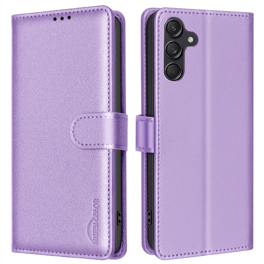 BINFEN COLOR BF32 For Samsung Galaxy A56 5G Leather Case Wallet RFID Blocking Phone Cover