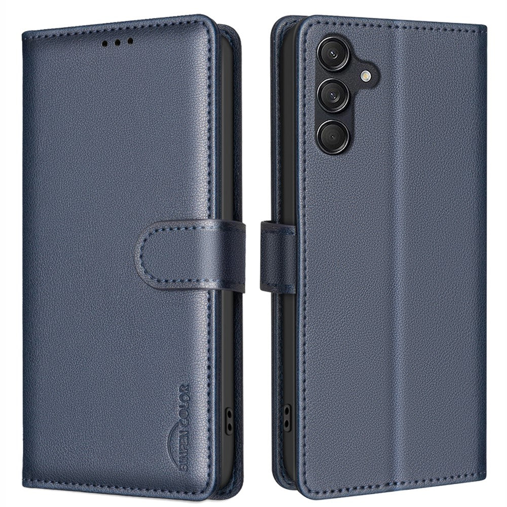 BINFEN COLOR BF32 For Samsung Galaxy A56 5G Leather Case Wallet RFID Blocking Phone Cover