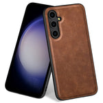 For Samsung Galaxy A56 5G Case Retro Leather Coated PC+TPU Phone Cover