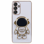 Samsung Galaxy A15 5G-skal, galvaniserat mjukt TPU-mobilskal med dolt Astronaut-stativ