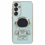 Til Samsung Galaxy A16 5G / A16 4G Cover Galvanisering Blød TPU Telefoncover med Astronaut Skjult Stander