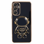 Til Samsung Galaxy A16 5G / A16 4G Cover Galvanisering Blød TPU Telefoncover med Astronaut Skjult Stander