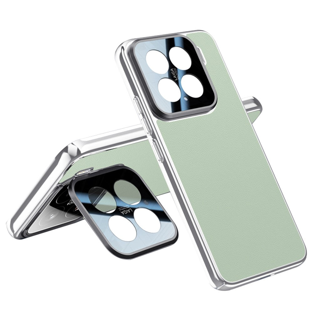 For Xiaomi 15 Case with Lens Guard Kickstand Anti Drop TPU+PU Phone Back Cover