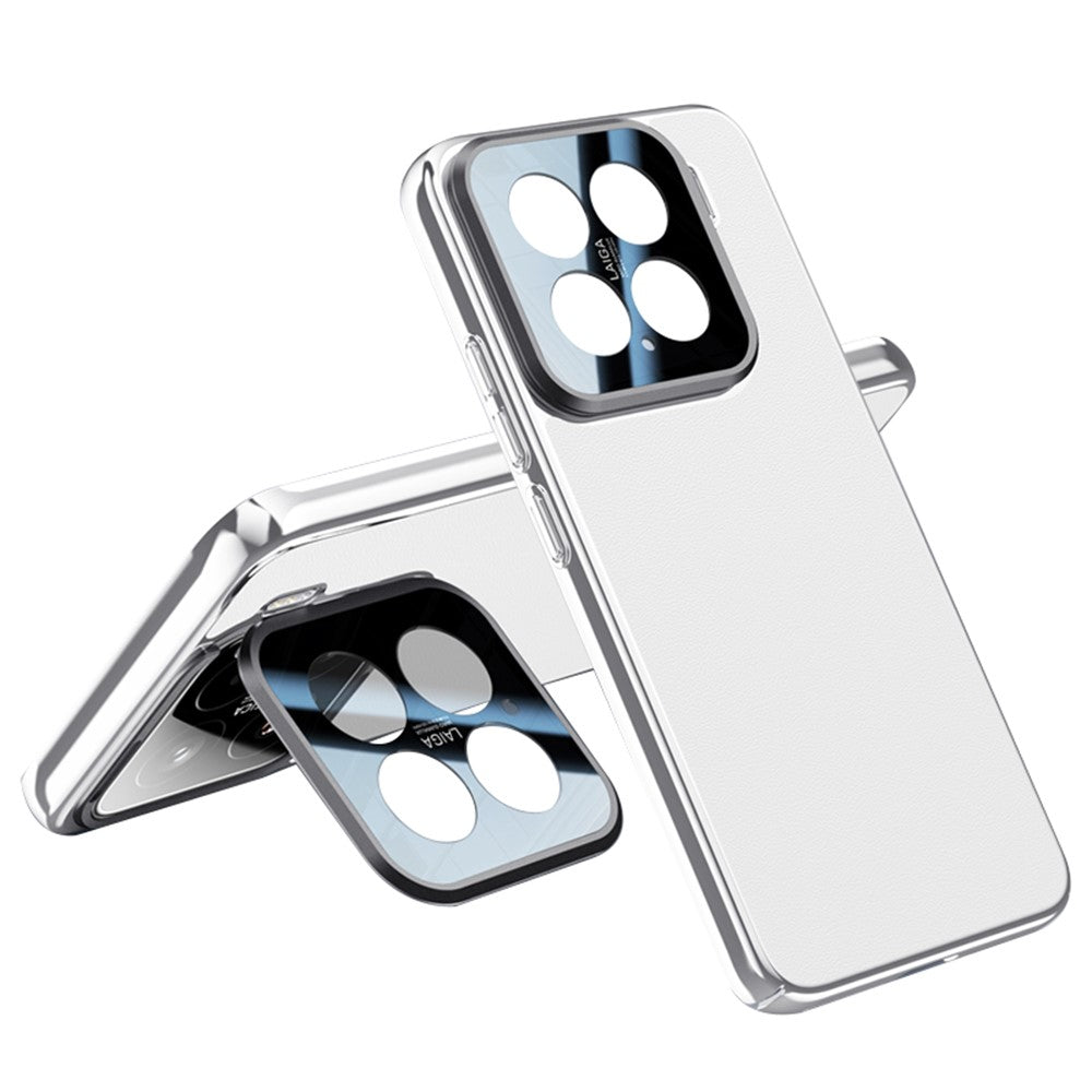 For Xiaomi 15 Case with Lens Guard Kickstand Anti Drop TPU+PU Phone Back Cover