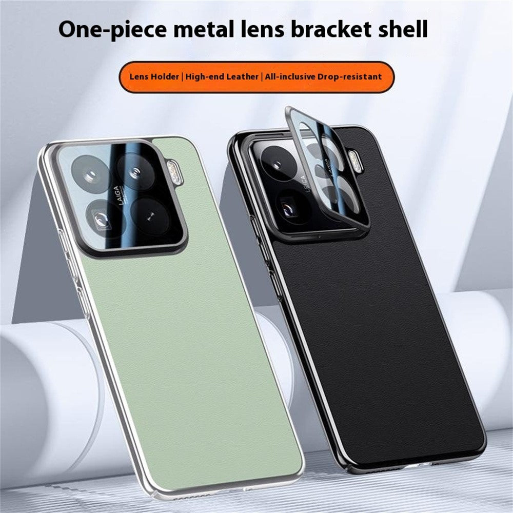 For Xiaomi 15 Pro Case with Lens Guard Kickstand Anti Drop TPU+PU Phone Back Cover
