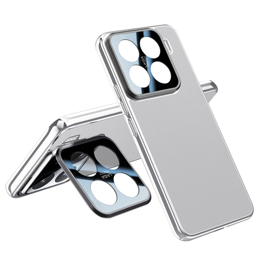 For Xiaomi 15 Pro Case with Lens Guard Kickstand Anti Drop TPU+PU Phone Back Cover