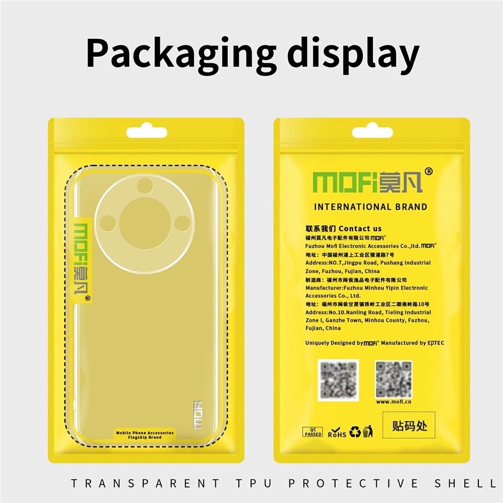 MOFI For Honor X60 5G Case Anti-Scratch Clear Soft TPU Phone Cover