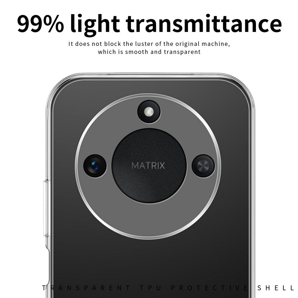 MOFI For Honor X60 5G Case Anti-Scratch Clear Soft TPU Phone Cover