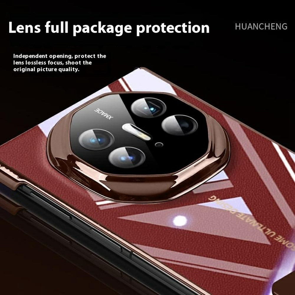 For Huawei Mate XT Ultimate Case Kickstand Electroplating Frame Clear PC Phone Back Cover