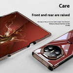 For Huawei Mate XT Ultimate Case Kickstand Electroplating Frame Clear PC Phone Back Cover