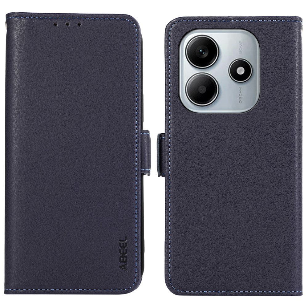 ABEEL For Xiaomi Redmi Note 14 4G (163.25mm) Case Leather Phone Cover with RFID Blocking Wallet