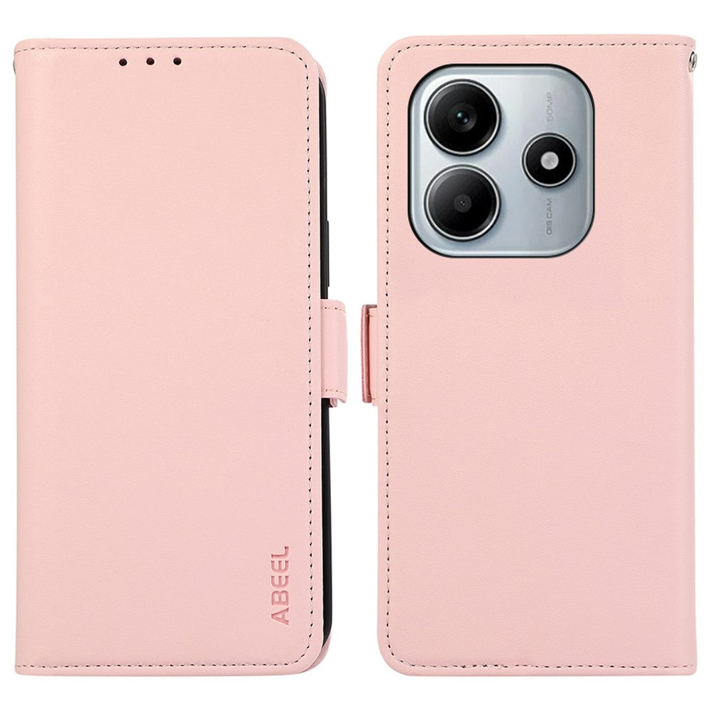 ABEEL For Xiaomi Redmi Note 14 4G (163.25mm) Case Leather Phone Cover with RFID Blocking Wallet
