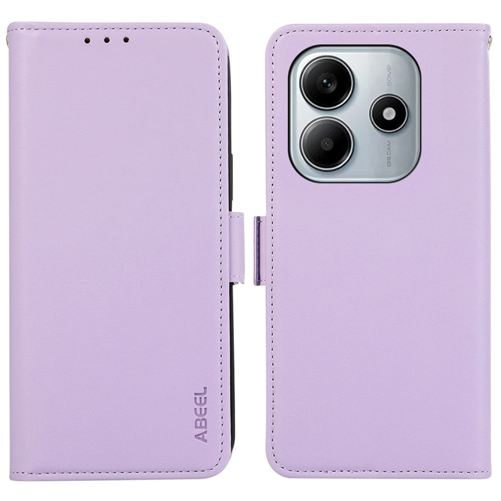ABEEL For Xiaomi Redmi Note 14 4G (163.25mm) Case Leather Phone Cover with RFID Blocking Wallet