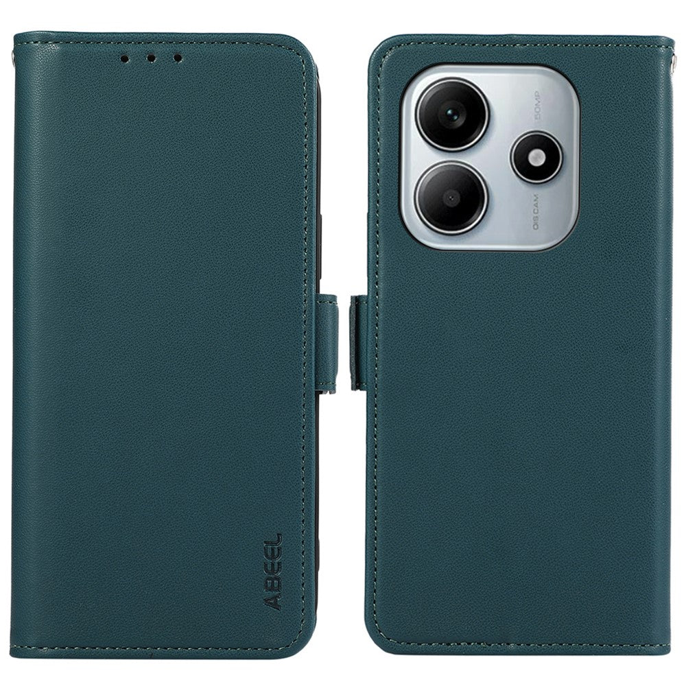 ABEEL For Xiaomi Redmi Note 14 4G (163.25mm) Case Leather Phone Cover with RFID Blocking Wallet