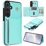 Til Samsung Galaxy A16 4G / 5G Cover Tri-Fold Kortholder Støtteben TPU+Læder Bagsidecover med Skulderrem