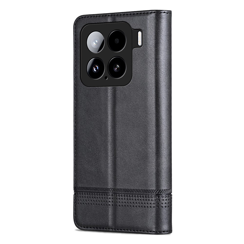 AZNS For Xiaomi 15 Case Cowhide Texture PU Leather Wallet Phone Cover