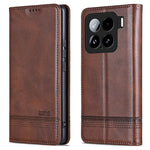 AZNS For Xiaomi 15 Case Cowhide Texture PU Leather Wallet Phone Cover