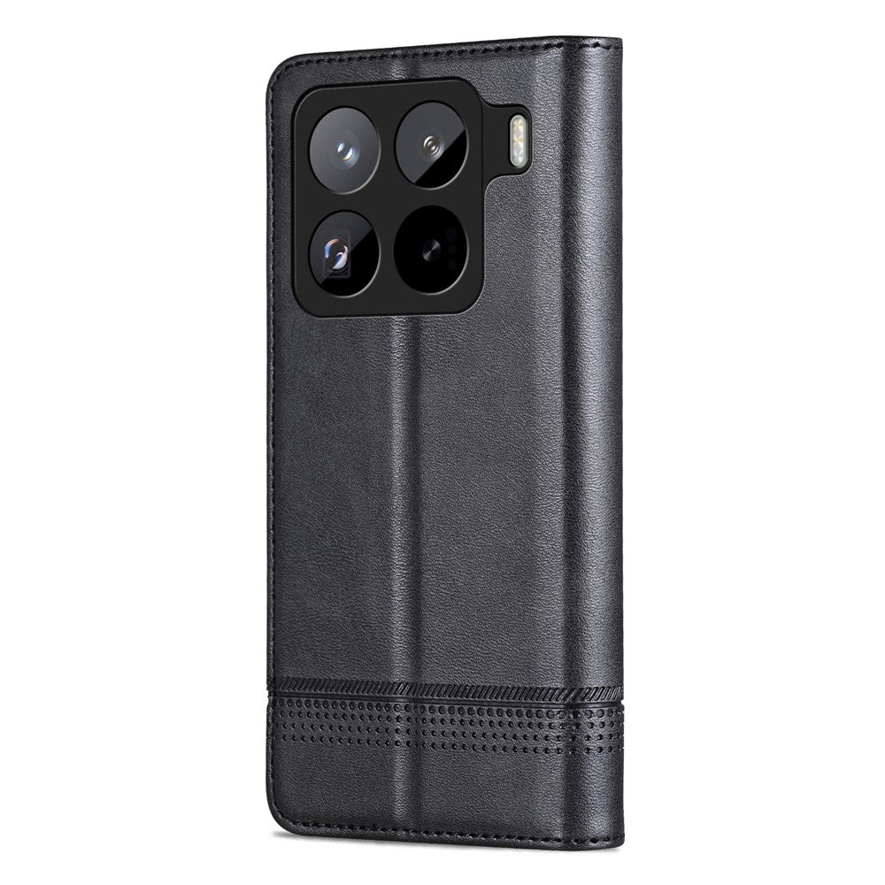 AZNS For Xiaomi 15 Pro Case Cowhide Texture PU Leather Wallet Phone Cover