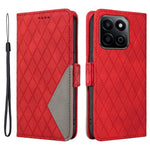 For Honor Play 60 Plus 5G / Play 9T / X7c 4G / 200 Smart 5G Case Rhombus PU Leather Flip Wallet Phone Cover