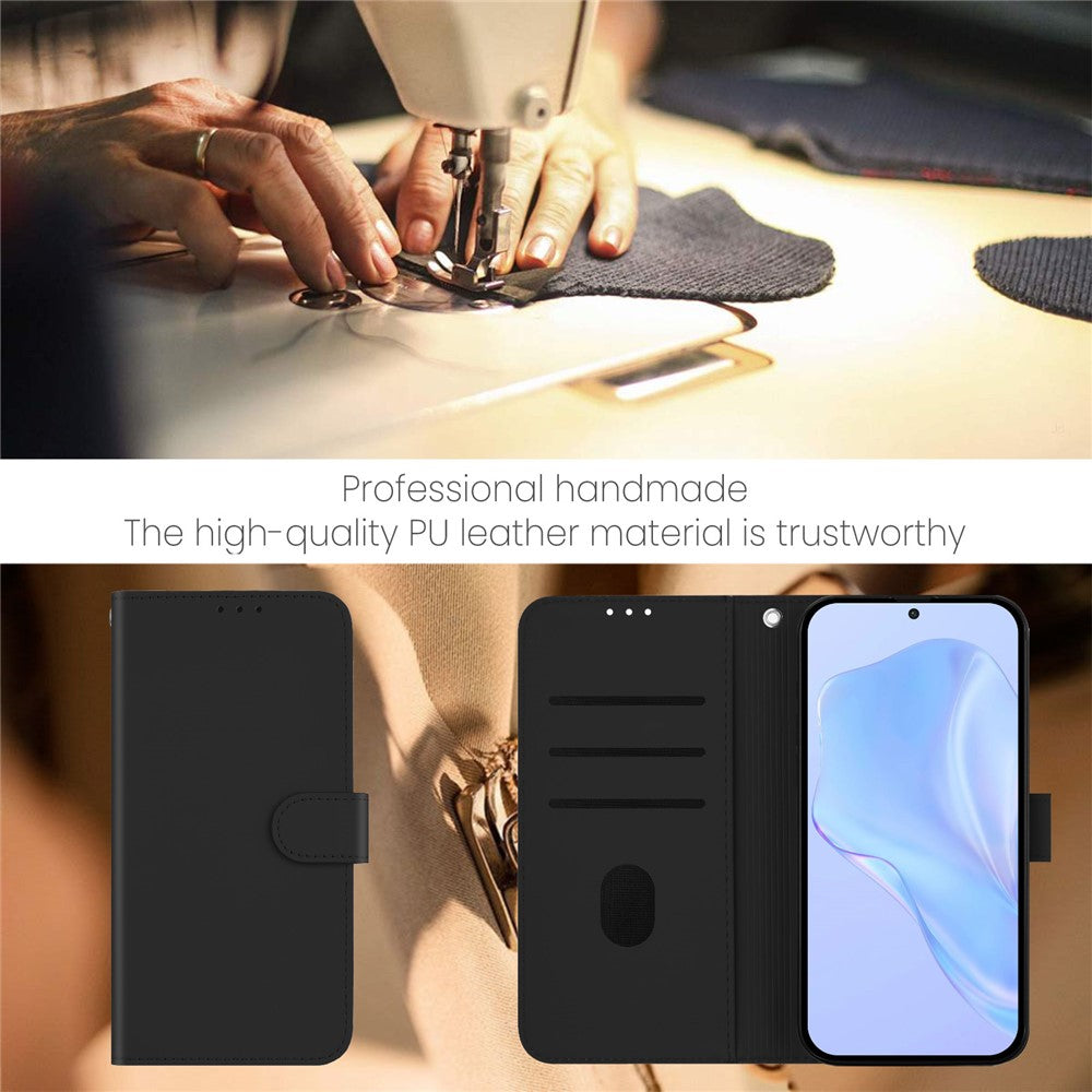 Til Samsung Galaxy A34 5G Cover Ensfarvet Pung Læder Telefoncover med Rem