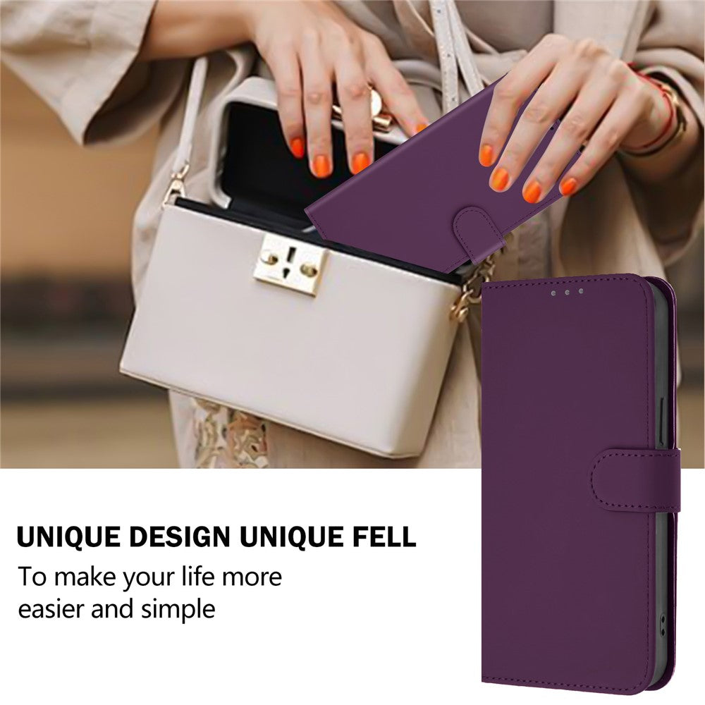 For Xiaomi 15 Pro Case Solid Color Wallet Leather Phone Cover with Strap