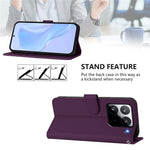 For Xiaomi 15 Pro Case Solid Color Wallet Leather Phone Cover with Strap
