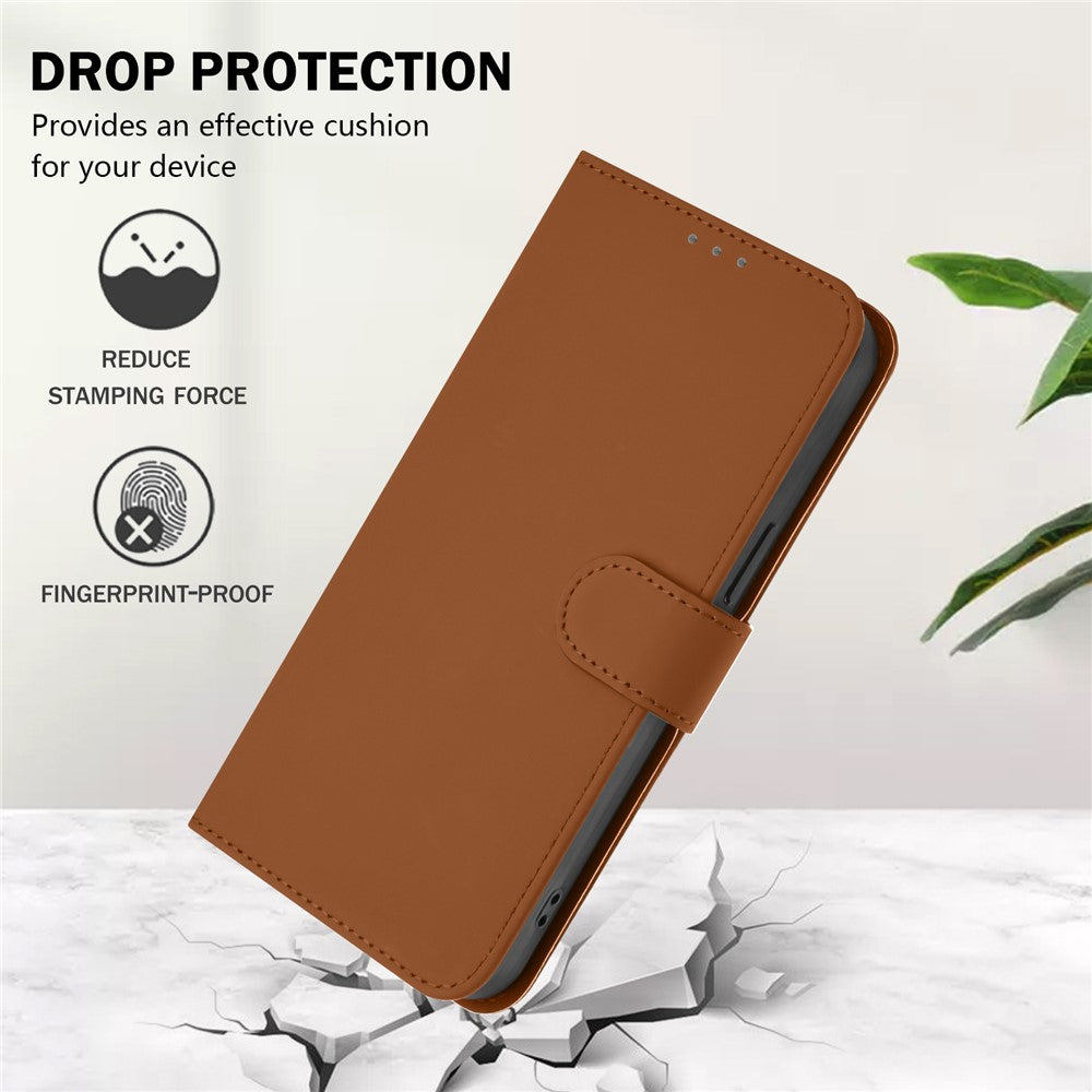 For Xiaomi 15 Case Solid Color Wallet Leather Phone Cover with Strap