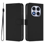 For Xiaomi Redmi Note 14 Pro+ 5G / Note 14 Pro 5G / Poco X7 5G Case Solid Color Wallet Leather Phone Cover with Strap