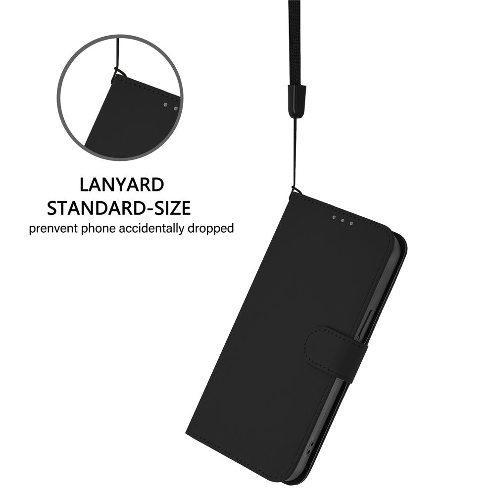 For Xiaomi Redmi Note 14 Pro+ 5G / Note 14 Pro 5G / Poco X7 5G Case Solid Color Wallet Leather Phone Cover with Strap