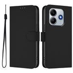 For Xiaomi Redmi Note 14 5G Case Solid Color Wallet Leather Phone Cover with Strap