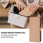 For Xiaomi Redmi Note 14 5G Case Solid Color Wallet Leather Phone Cover with Strap