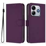 For Xiaomi Redmi Note 14 5G Case Solid Color Wallet Leather Phone Cover with Strap