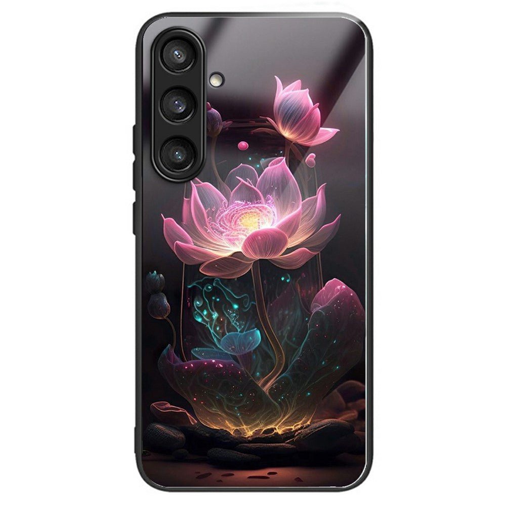 Samsung Galaxy A16 4G / 5G-skal i härdat glas med mönstertryck