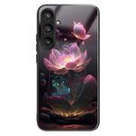 For Samsung Galaxy A36 5G Case Tempered Glass Back Cover with Pattern Printing