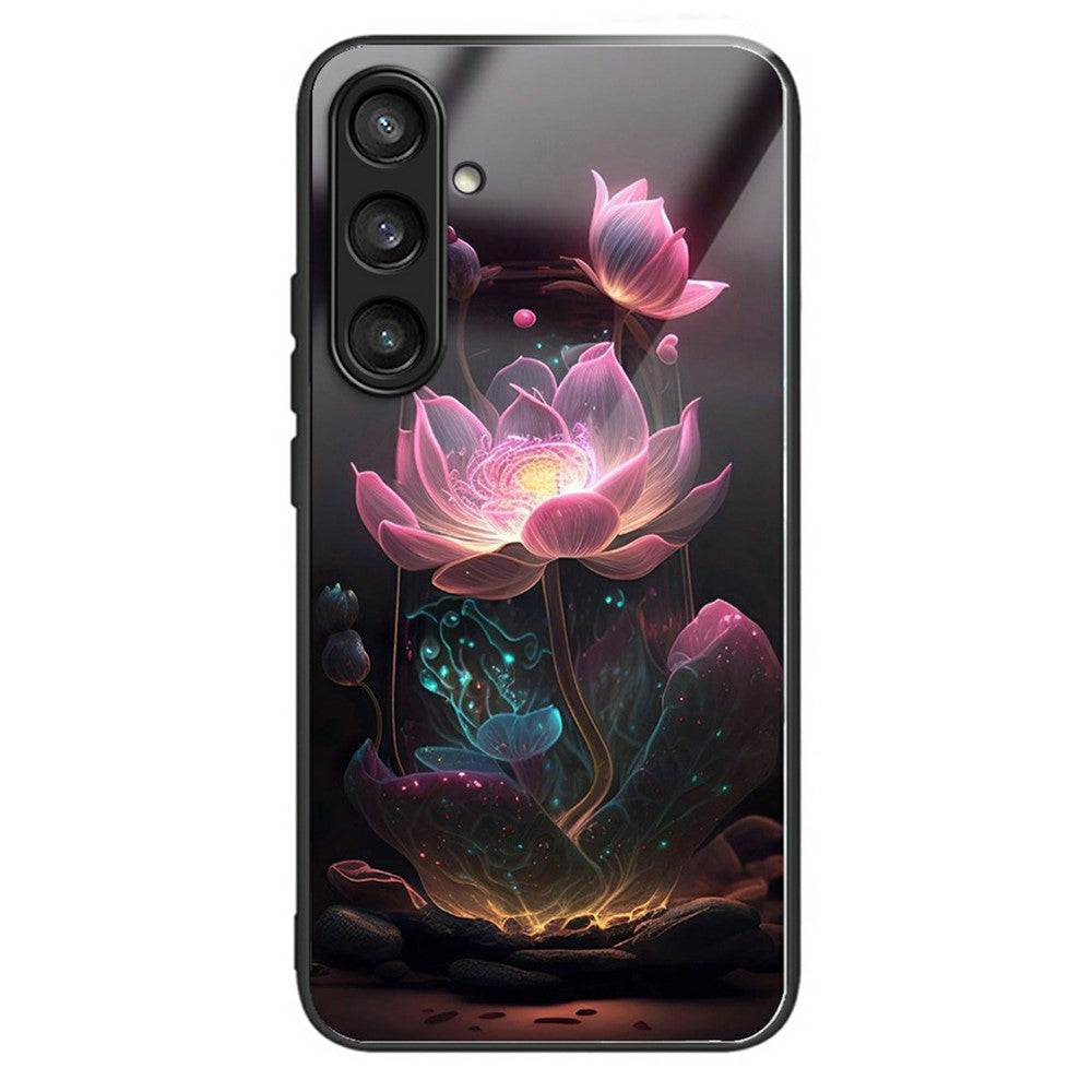For Samsung Galaxy A36 5G Case Tempered Glass Back Cover with Pattern Printing