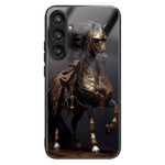 For Samsung Galaxy A36 5G Case Tempered Glass Back Cover with Pattern Printing