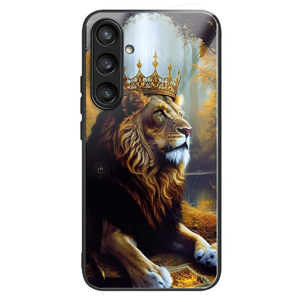 For Samsung Galaxy A36 5G Case Tempered Glass Back Cover with Pattern Printing