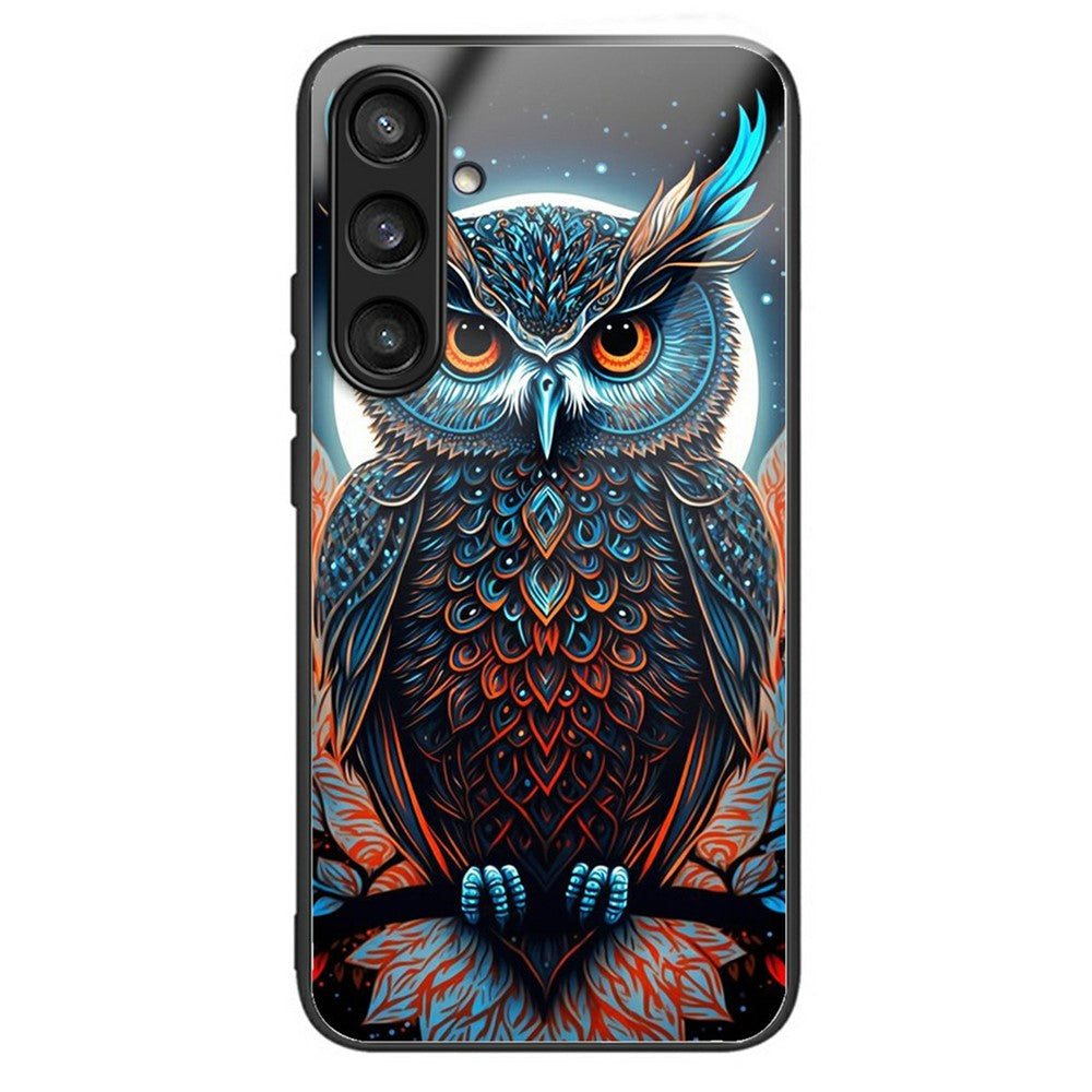 For Samsung Galaxy A36 5G Case Tempered Glass Back Cover with Pattern Printing
