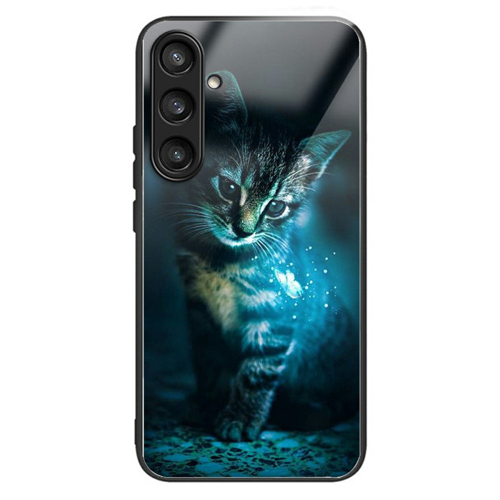 For Samsung Galaxy A36 5G Case Tempered Glass Back Cover with Pattern Printing